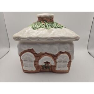 Porcelain "Snowy"  House Cookie Jar